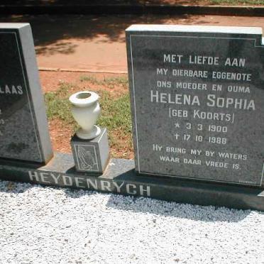 HEYDENRYCH Helena Sophia nee KOORTS 1900-1988