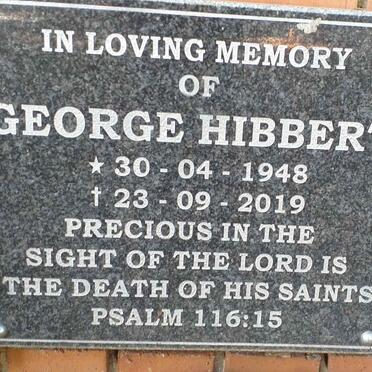 HIBBERT George 1948-2019