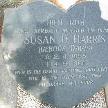 HARRIS Susan D. nee DAVIS 1895-1968