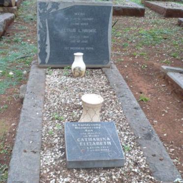HARMSE Petrus L. -1954 &amp; Catharina Elizabeth 1914-2004