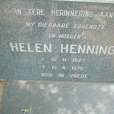 HENNING Helen 1927-1970