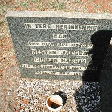 HARRIS Hester Jacoba Cicilia nee OOSTHUIZEN 1894-1959