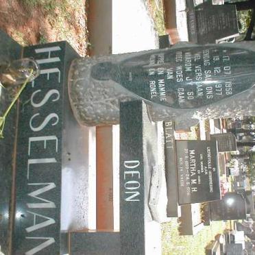 HESSELMAN Deon 1958-1977