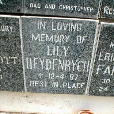 HEYDENRYCH Lily -1987
