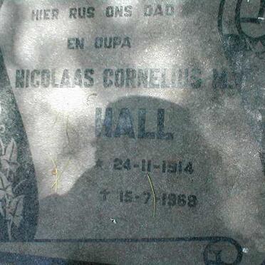 HALL Nicolaas Cornelius M. 1914-1968