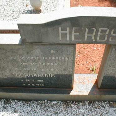 HERBST Gerhardus 1912-1980 &amp; Santjie 1916-1995