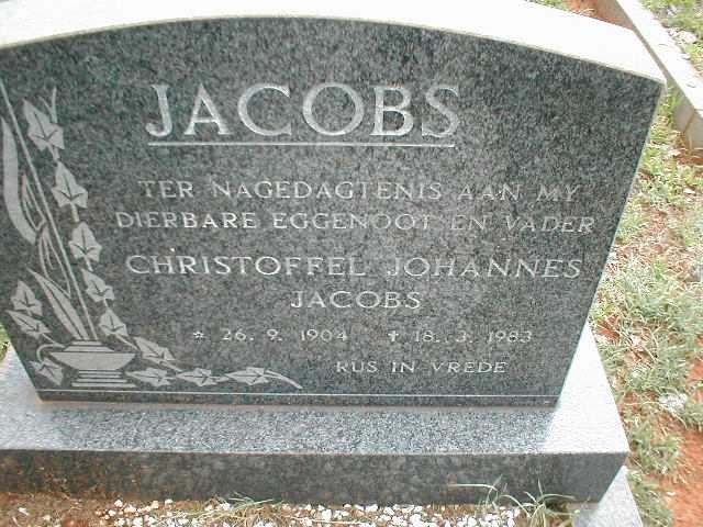 JACOBS Christoffel Johannes 1904-1983