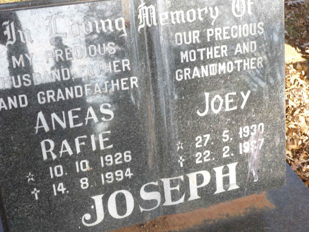 JOSEPH Aneas Rafie 1926-1994 &amp; Joey 1930-19?7