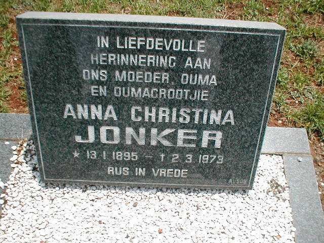 JONKER Anna Christina 1895-1973