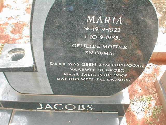 JACOBS Maria 1922-1985