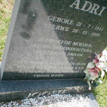 JOOSTE Adri 1944-1996