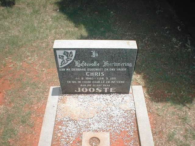 JOOSTE Chris 1940-1981