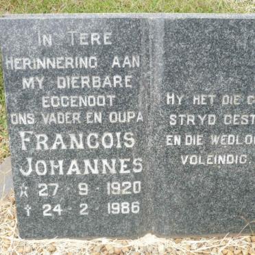 JOUBERT Francois Johannes 1920-1986