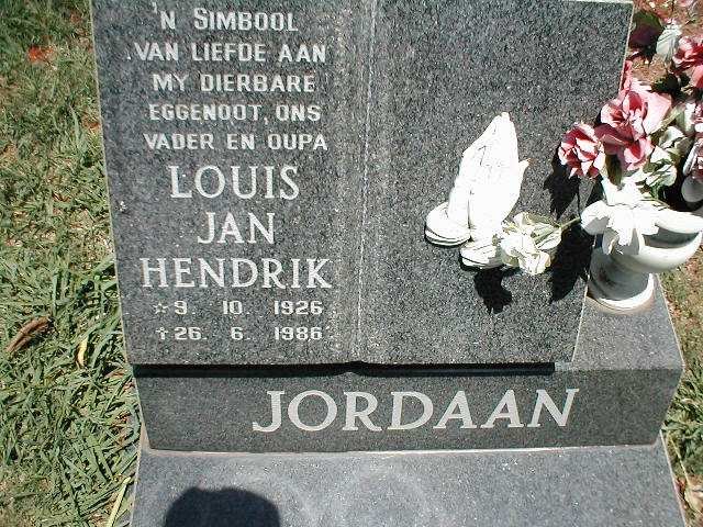 JORDAAN Louis Jan Hendrik 1926-1986