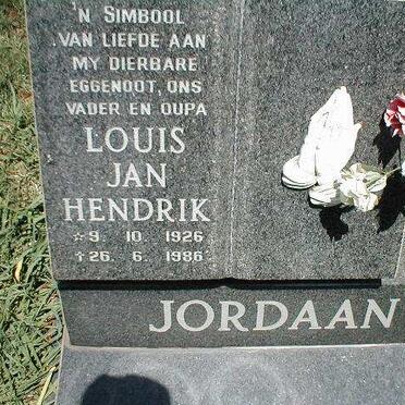 JORDAAN Louis Jan Hendrik 1926-1986