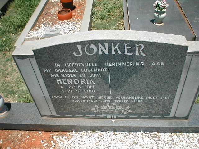 JONKER Hendrik 1914-1986