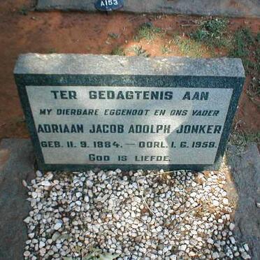JONKER Adriaan Jacob Adolph 1884-1958