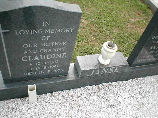 JANSE Claudine 1912-1991