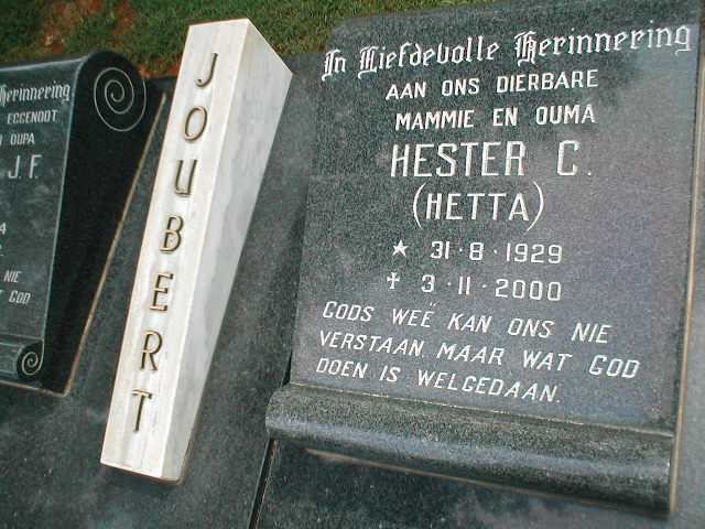 JOUBERT Hester C. 1929-2000