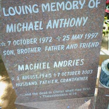 KRUGER Michael Anthony 1972-1997 :: KRUGER Machiel Andries 1945-2003