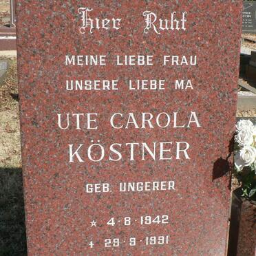 KÖSTNER Ute Carola nee UNGERER 1942-1991
