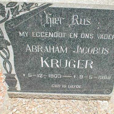 KRUGER Abraham Jacobus 1903-1968