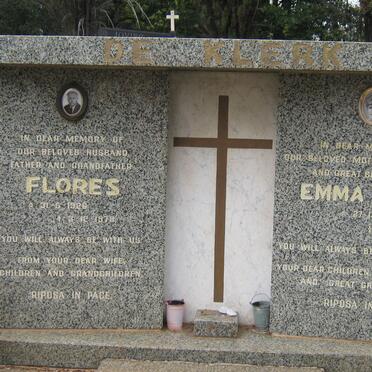 KLERK Flores, de 1926-1979 &amp; Emma Julia 1925-2009