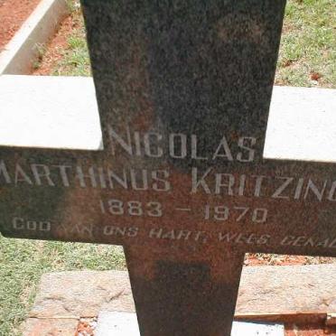 KRITZINGER Nicolas Marthinus 1883-1970