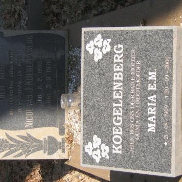 KOEGELENBERG Nicolaas J. 1905-1970 &amp; Maria E.M. 1909-2004