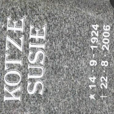 KOTZE Susie 1924-2006