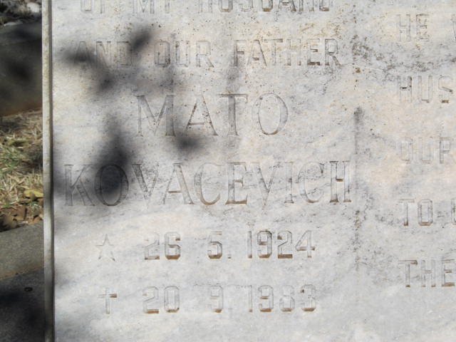 KOVACEVICH Mato 1924-1983