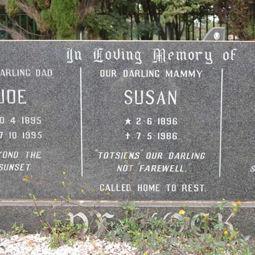 KOCK Joe, de 1895-1995 &amp; Susan 1896-1986 :: DE KOCK Isabel 1924-2008