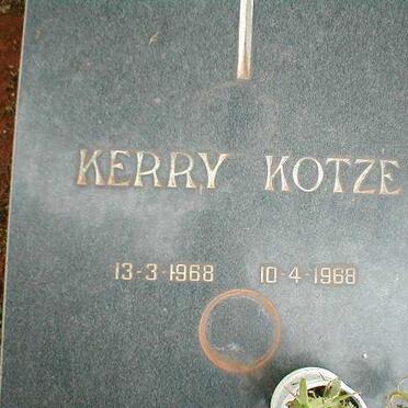 KOTZE Kerry 1968-1968