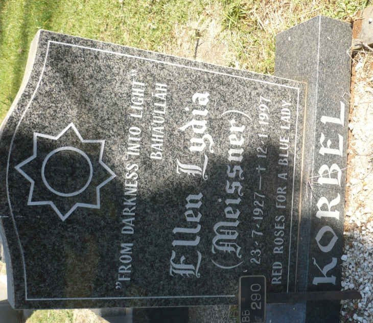 KORBEL Ellen Lydia nee MEISSNER 1927-1997