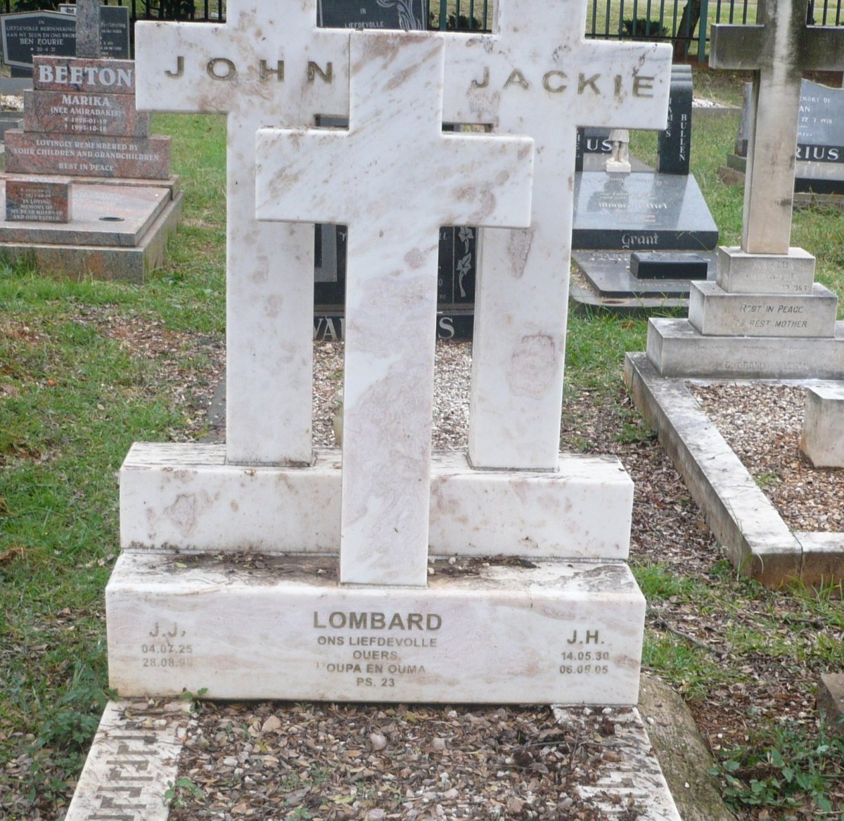 LOMBARD J.J. 1925-1999 &amp; J.H. 1930-2005