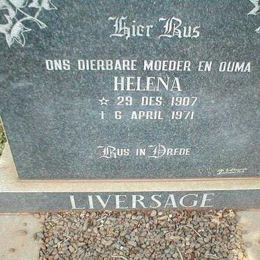 LIVERSAGE Helena 1907-1971