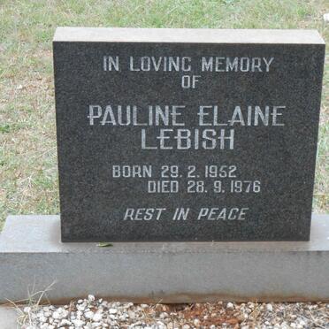 LEBISH Pauline Elaine 1952-1976