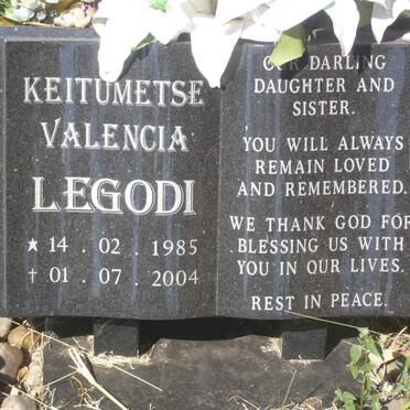 LEGODI Keitumetse Valencia 1985-2004