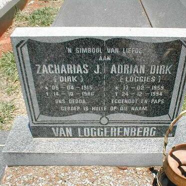 LOGGERENBERG Zacharias J., van  1915-1986 :: VAN LOGGERENBERG  Adrian Dirk 1959-1994