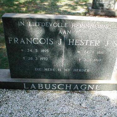 LABUSCHAGNE Francois J. 1895-1970 &amp; Hester J.S. 1887-1969