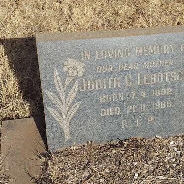 LEBOTSCHY Judith C. 1892-1968