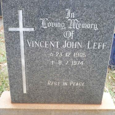 LEFF Vincent John 1905-1974