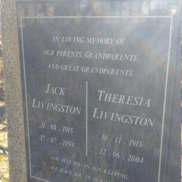 LIVINGSTON Jack 1915-1994 & Theresia 1915-2004