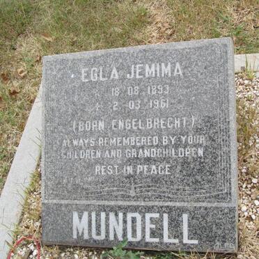 MUNDELL Egla Jemima nee ENGELBRECHT 1893-1961