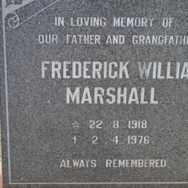 MARSHALL Frederick William 1918-1976