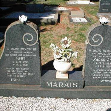 MARAIS Gert 1898-1970 &amp; Sarah Ann 1899-1976