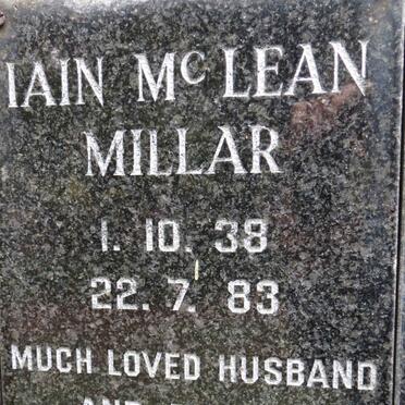 MILLAR Iain McLean 1938-1983