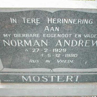 MOSTERT Norman Andrew 1929-1980