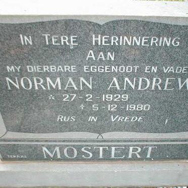 MOSTERT Norman Andrew 1929-1980