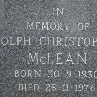 MCLEAN Rolph Christopher 1930-1976